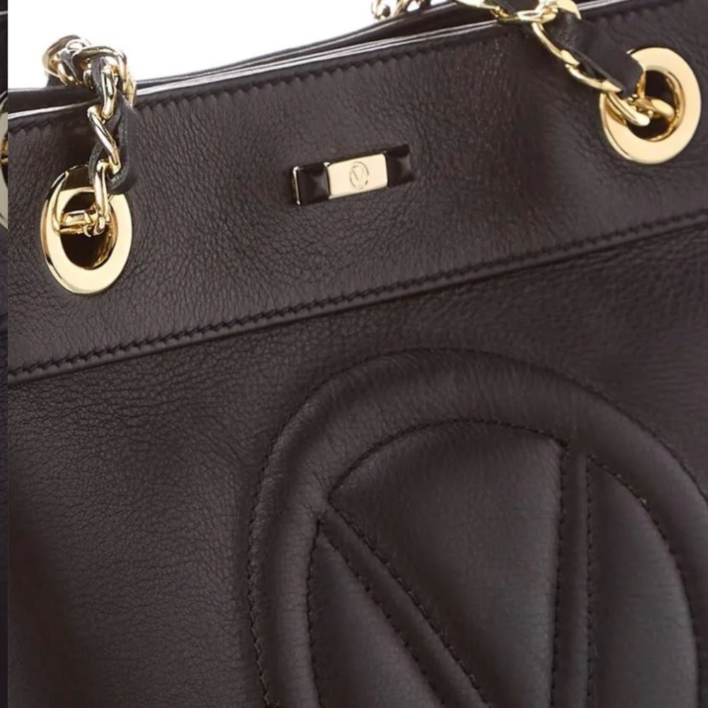 NWT VALENTINO BY MARIO VALENTINO LEATHER  RITA SIGNATURE BLACK SHOULDER BAG - Picture 5 of 15